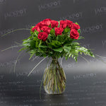 Roses w/ Vase (1 dozen)